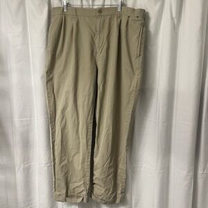 Polo Ralph Lauren Pants Mens 38x32 Khaki Hammond Pleated Chino Cuffed READ